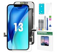 FFtopu Kit di sostituzione dello schermo per iPhone 13 da 6,1 pollici Display LCD 3D Touch Full HD Digitizer Kit di Riparazione di Montaggio Completo Adesivo Telaio Impermeabile+Pellicola Protettiva