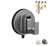 Ffunhoo Heavy Suction Cups Without Bore, No Drill Wall Hanger, Suction Cup Hooks, Non-damaging Suction Cup, Suitable for Bathroom, Kitchen, Glass & Tile Organization (Black,1pcs)