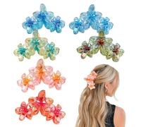 FFWTPY 6 Pezzi Mollette Fiori Tropicali Accessori Capelli Fermagli Decorativi Pinze Acconciatura Eleganti Multicolore Clip Capelli Estive