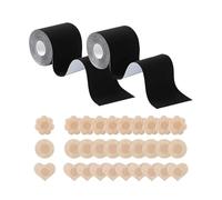 FFWTPY Boob Tape Nastro Adesivo Seno Nastro Sollevamento Seno Reggiseno Adesivo Push up Invisibile con 30 Pezzi Copri Capezzoli Nastro per Seno per Torace Riunito Prevenire Il Rilassamento Toracico