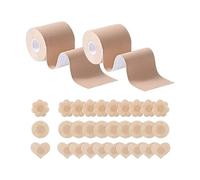 FFWTPY Boob Tape Nastro Adesivo Seno Nastro Sollevamento Seno Reggiseno Adesivo Push up Invisibile con 30 Pezzi Copri Capezzoli Nastro per Seno per Torace Riunito Prevenire Il Rilassamento Toracico