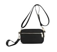 FFWTPY Borsa Tracolla Donna Piccola Borsetta Pochette con Cerniera Doppia Tracolla Regolabile Borse a Spalla Eleganti per Ragazza Uso Quotidiano (Nero)
