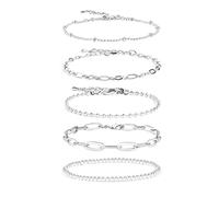 FFWTPY Bracciali Catena Donna Acciaio Inossidabile Stile Minimalista Elegante Braccialetti Sottili Delicati Gioielli Femminili