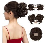 FFWTPY Coda Capelli Extension con Clip Chignon Messy Riccio Posticcio Capelli Sintetici Elastico Pettine Integrato Acconciatura Updo Crocchia per Donne Ragazze