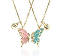 FFWTPY Collana Amicizia Farfalla Bff Collane Per Amiche Migliori Gioielli Donna Set Di 2 Collane Collane A Forma Di Farfalla Per Amicizia Speciale Collana Con Ciondolo Farfalla