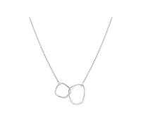 FFWTPY Collana Geometrica Minimalista Argento Anelli Intrecciati Catena Sottile Ciondolo Astratto Elegante Gioiello