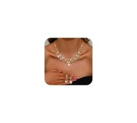 FFWTPY Collana Orecchini Cristallo Traforato Goccia Diamante Gioielli Donna Cerimonia Matrimonio Elegante Lusso
