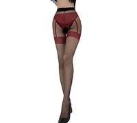 FFWTPY Collant Donna Reggicalze Hot Calze a Rete Velate Trasparente Autoreggenti Giarrettiera Effetto Reggicalze Elegante moda Vintage Resistenti Elasticizzate