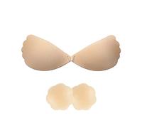 FFWTPY Donna Reggiseno Invisibile Push Up Senza Spalline Reggiseni Senza Schienale Reggiseno Adesivo Riutilizzabile Copricapezzoli Reggiseno in Silicone (as6, Numeric, jaspo_2X_o, jaspo_2X_OT, B)