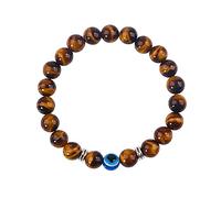 FFWTPY Evil Eye Bracciale per Uomo Donna Braccialetto con Pietre Naturali Chakra Braccialetti Pietre Occhio di Tigre Bracciale e occhi maligni Regalo per Fidanzato Moglie Mamma