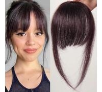 FFWTPY Frangia Capelli Veri Clip Posticcio Naturale Frangetta Frontale Estensione Capelli Lisci Accessorio Acconciatura