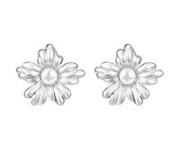 Ffwtpy Orecchini A Fiore Con Perla Centrale Orecchini Placcati In Oro Gioielli Eleganti Per Donna Accessori Alla Moda Orecchini A Bottone Per Donna