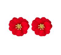 FFWTPY Orecchini Donna Floreali Rosa Fucsia con Dettagli Dorati Eleganti e Alla Moda per Ogni Occasione Accessori di Tendenza per Ragazze e Donne