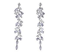FFWTPY Orecchini Pendenti Lunghi Cascata Cristallo Zirconia Cubica Brillanti Eleganti Gioielli Donna