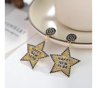 FFWTPY Orecchini Pendenti Stella Capodanno Brillanti Decorativi Eleganti Accessori Celebrativi Gioielli Festivi