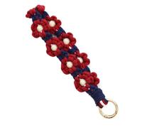 FFWTPY Portachiavi Margherita Mano Maglia Moda - Zaino Accessorio Universale Ragazza Souvenir Regalo (Marina e Bordeaux)