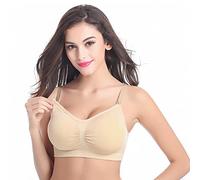 FFWTPY Senza Ferretto Reggiseni Allattamento per Donna, Reggiseno con Senza Cuciture, Morbido e Traspirante Reggiseni con Pad antischermo Rimovibili, Bra Premaman