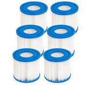 FFyan Set di 6 filtri per piscina compatibili con Best-Way Type D/VII, cartuccia di ricambio per Intex Tipo D