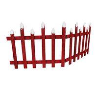 fg Staccionata Natalizia Decorativa in Legno Colore Rosso Amaranto 2pz 100x40cm 9306