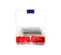 FGAHVZZY 260Pcs Wire Cable Jumper Male/Female Pin Connectors PCB Headers Housing Terminals & Color Flat Ribbon IDC Cable Kit