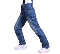 FGAQLUK Pantaloni da Sci in Denim da Uomo, Bretelle E Pantaloni da Neve, Pantaloni da Sci Veneer Impermeabili E Antivento, Abbigliamento Sportivo Invernale Caldo E Spesso(Blue Denim,3XL)