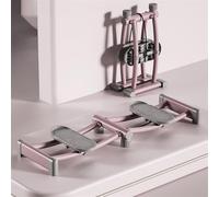 FGAQLUK Ski Machine, Simulatore Di Sci, Attrezzatura for Esercizi Con Macchina Da Sci Ad Altezza Regolabile for Allenamento Dei Muscoli Del Pavimento Pelvico Delle Gambe, for La Casa(Rosa,Without hand