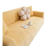 FgdeupY Copertura per Divano, coperture per Divano Super morbide e Antiscivolo, Protezione Antipolvere Resistente agli Animali Domestici e ai Bambini per Un Soggiorno Accogliente,Giallo,2 Seater