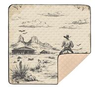 Fgdfgrdf - Tappetino da gioco morbido e spesso per bambini, per interni ed esterni, accogliente, traspirante, imbottito, 127 x 127 cm