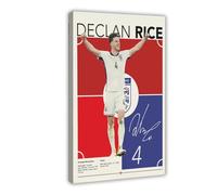 FGDHJ Declan Rice - Poster su tela, decorazione per camera da letto, ufficio, stanza, regalo, 60 x 90 cm
