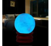 FGDIUCVN Sfera Di Cristallo Di Quarzo Luminoso Blu Da 35mm Che Si Illumina Al Buio Con Base