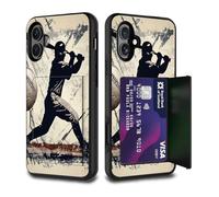FGDRFGRW Custodia a portafoglio per carte di credito, a doppio strato, ibrida, antiurto, con funzione cavalletto, per iPhone 15 da 6,1 pollici, pappagallo