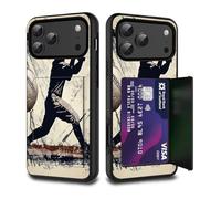 FGDRFGRW Custodia a portafoglio per carte di credito, doppio strato, ibrida, antiurto, protezione contro le cadute, con funzione cavalletto, per iPhone 17 Pro Max 6,9 pollici, pappagallo