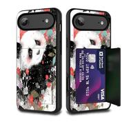 FGDRFGRW Custodia a portafoglio per carte di credito, doppio strato, ibrida, antiurto, protezione contro le cadute, con funzione cavalletto, per iPhone 17 Air 6,5 pollici, pappagallo