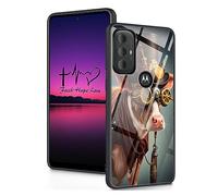 FGDRFGRW Progettato per Moto G Power 2022 Case, Plexiglass Back with Soft Silicone Bumper Shock Protective Case for Motorola Moto G Power 2022 6.5 inch, Steampunk of a Cow
