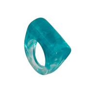 FGDTREE 2 eleganti anelli dal design poligonale in resina vibrante accessorio unisex comodo per occasioni formali casual anelli in resina regalo alla moda, One Size, come descritto, come descritto