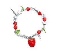 FGDTREE Affascinante fragola artigianale gioielli da polso perline lega moda in avanti individui moda gioielli da polso