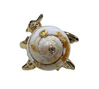FGDTREE Anelli artistici regolabili con stelle marine e dettagli a conchiglia, accessori per le dita alla moda, cerchio regolabile, One Size, come descritto, come descritto