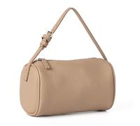 FGDTREE Borsa a tracolla rotonda creativa in pelle PU progettata per comodità e leggerezza per il trasporto quotidiano borsa compatta, Albicocca