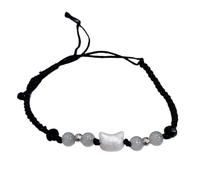 FGDTREE Braccialetto con lustrini di sicurezza con segno zodiacale, coppia di gattini acromatici, materiale morbido, regalo di anniversario, braccialetti di coppia con perline, Misura unica, come
