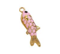 FGDTREE Charm a forma di pesce, accessorio in diversi colori, gioielli delicati per progetti creativi, collane e ciondoli per donne