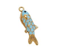FGDTREE Charm a forma di pesce, accessorio in diversi colori, gioielli delicati per progetti creativi, collane e ciondoli per donne