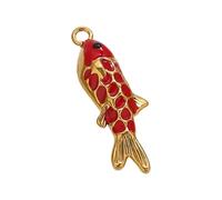 FGDTREE Charm a forma di pesce, accessorio in diversi colori, gioielli delicati per progetti creativi, collane e ciondoli per donne