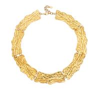 FGDTREE Collana moderna in acciaio con forme irregolari e lunghezza regolabile, ideale per trendsetter, collana a catena dalla forma unica, One Size, come descritto, come descritto