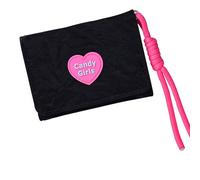 FGDTREE Elegante borsa corta in PU con combinazione di colori caramella tasche integrate per carte e finestra di identificazione trasparente per le donne, Nero , Bellezza di massa