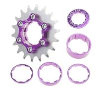 FGDTREE Kit di conversione a ingranaggi a velocità singola 16T 18T per biciclette multiple, cassette singole con distanziatore e anelli di bloccaggio Kit di conversione ruote libere a velocità singola