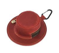FGDTREE Portamonete a forma di cappello da mucca in vera pelle con cerniera, organizer per cambiamenti, portamonete in miniatura, portafoglio da uomo, Rosso, Size Approx.11.7x5.1cm/4.60x2.01inch