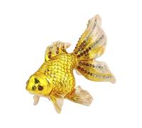 FGDTREE Scatola di immagazzinaggio degli organizzatori dei monili di forma del pesce della scatola di immagazzinaggio con eleganti decorazioni della lega di struttura della lega della scatola di