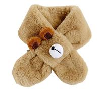 FGDTREE Sciarpa a forma di orso per bambini sciarpa in peluche carino fazzoletto da collo per bambino InsStyle scaldacollo invernale per bambini da esterno sciarpa da collo per bambini, cachi, Taglia