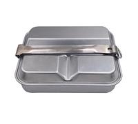 FGDTREE Set di pentole portatili da esterno con superfici facili per avventure e barbecue Vecchio campeggio Mess Set di scomparti multipli Pasto Famiglia Attrezzatura per pasti all'aperto