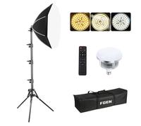 FGen Softbox - Kit da studio fotografico ottagonale Soft Box 85 W 2700-6400 K - Supporto luminoso regolabile da 150 cm per YouTube, Tiktok, streaming di giochi (1